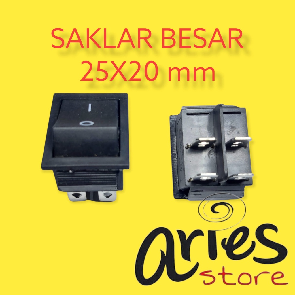 SAKLAR AC BESAR ROCKER 25X20 HITAM