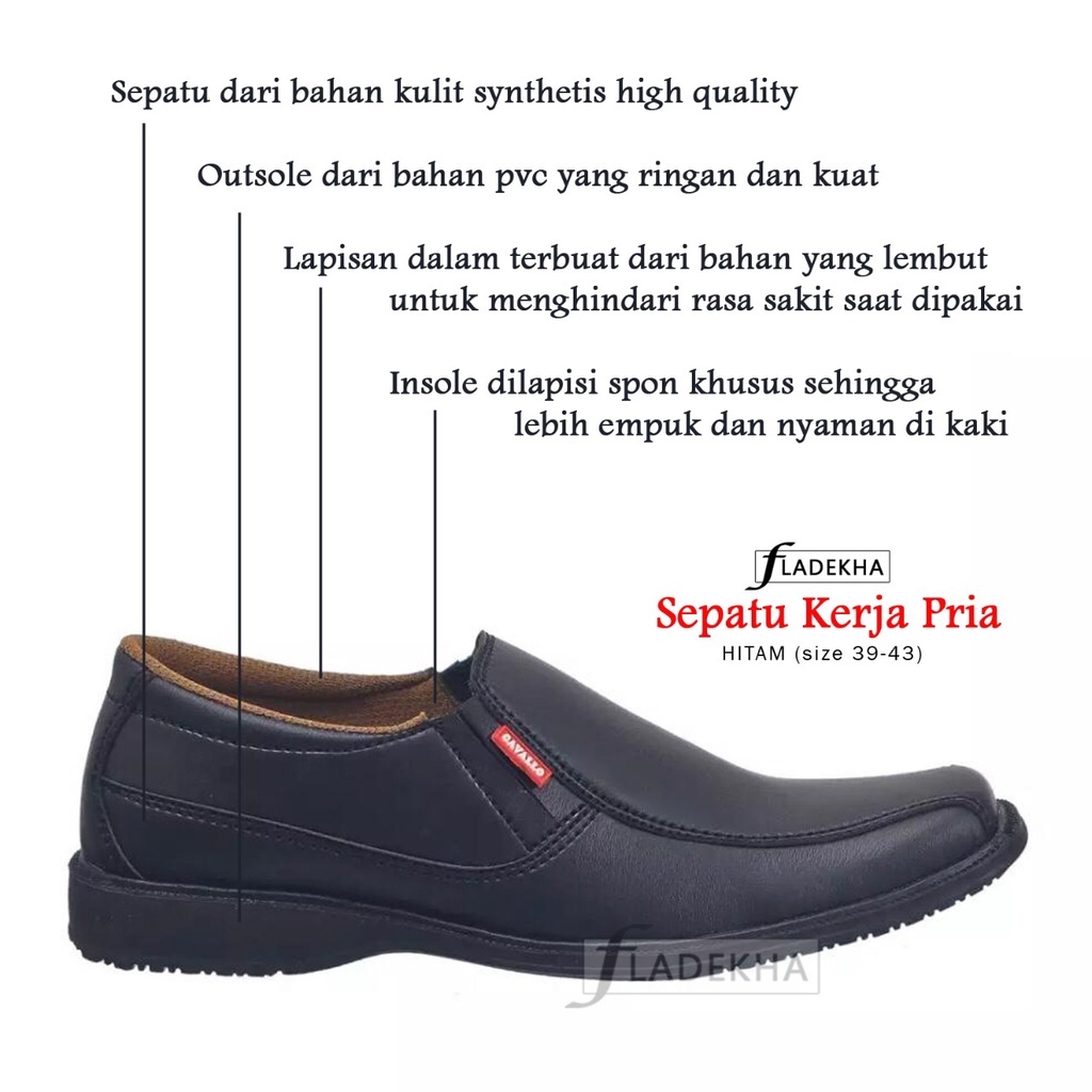 SEPATU PANTOFEL PRIA/ SEPATU KERJA PRIA/ SEPATU KULIT PRIA