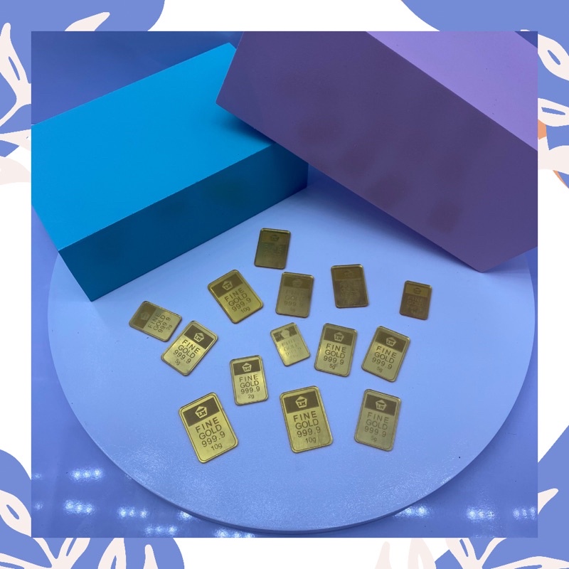 Replika Emas Antam/ Logam Mulia/Akrilik mirror gold