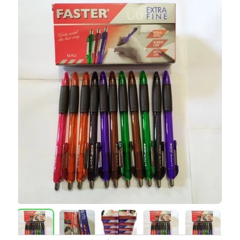 

Bolpen Faster C6 hitam - biru - Hitam
