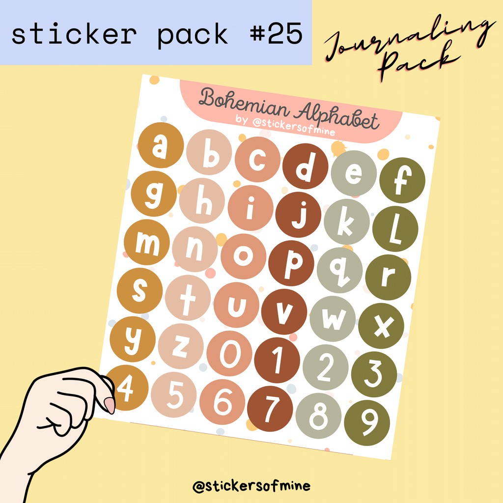 

Sticker Pack #25 | JOURNALING PACK - Bohemian Alphabet