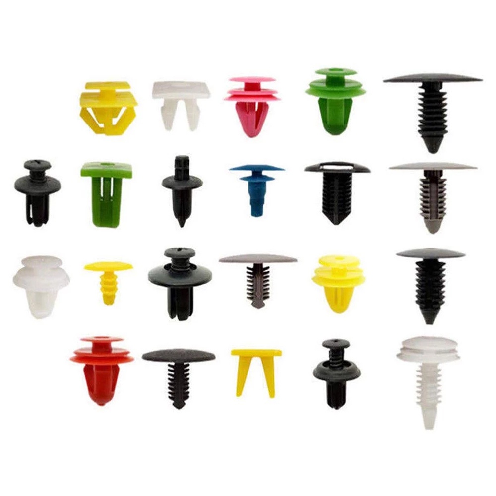 AUGUSTINA 50/100/200pcs Car Bumper Clips Vehicle Car Fastener Rivet Auto Fastener Door Panel Liner Universal Interior Accessories Plastic Mixed Color Retainer Clip