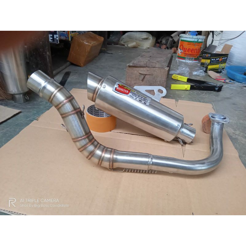 Knalpot cld monster motor matic Honda scoopy beat Mio mio j inlet 38 dan inlet 50