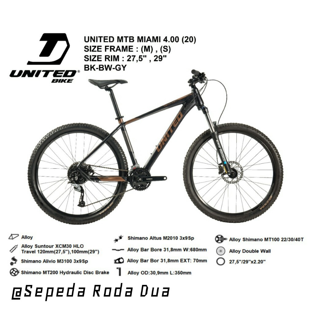 Sepeda MTB 27,5" United MIAMI 4.00