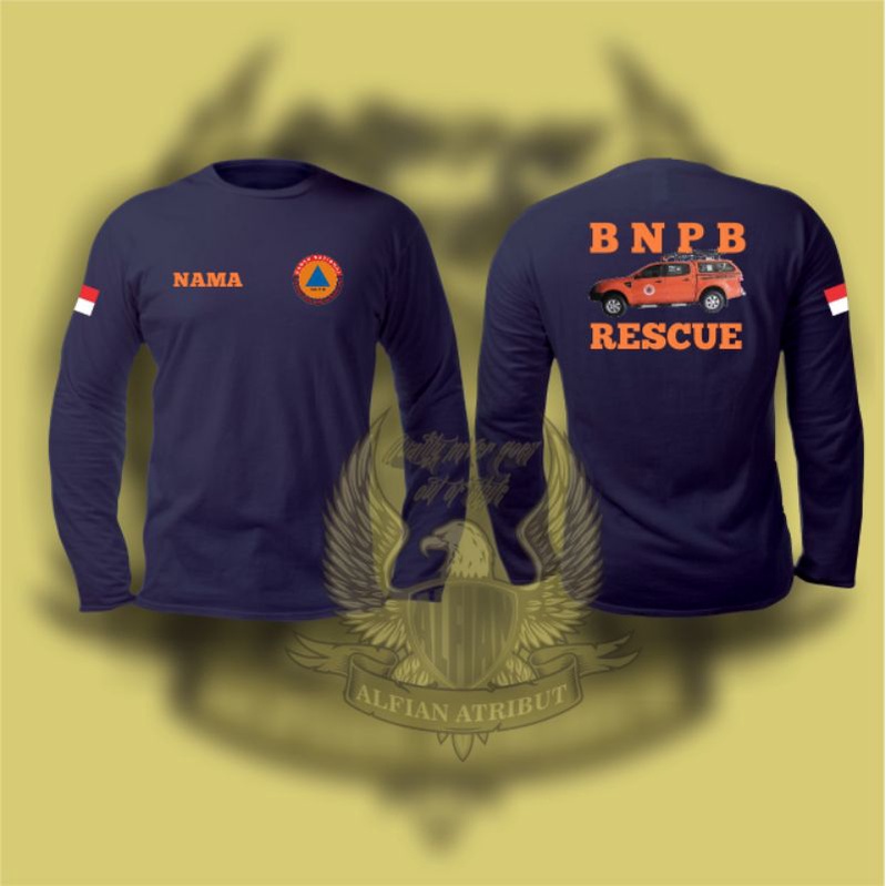 kaos BNPB,baju kaos bnpb lengan panjang
