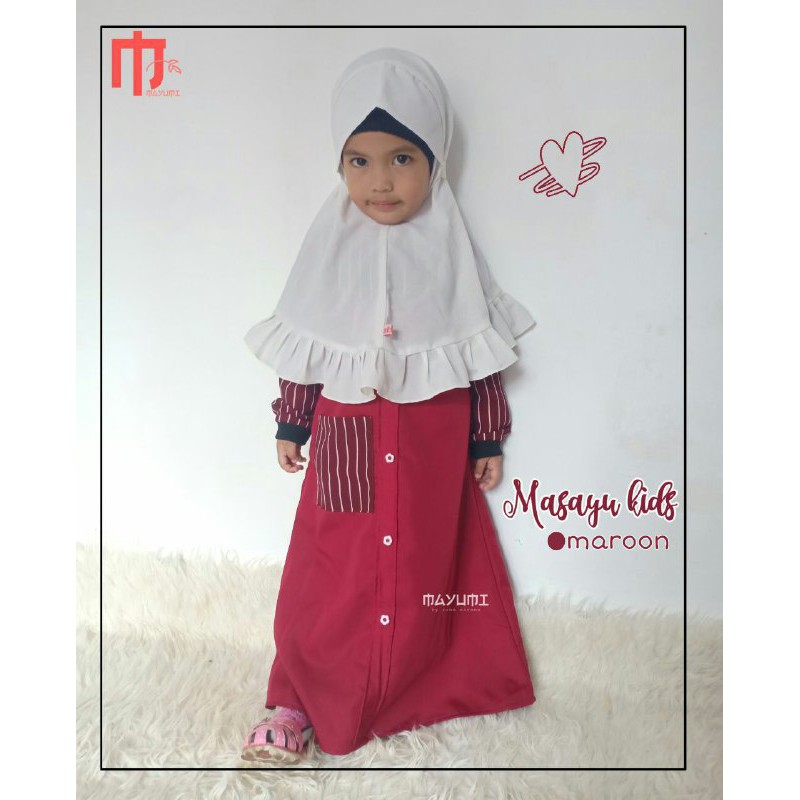 MASAYU KIDS DRESS MAROON 4 || Gamis Anak Original by MAYUMI