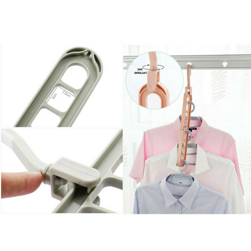 hanger baju / hanger magic 9 in 1 / hanger serbaguna