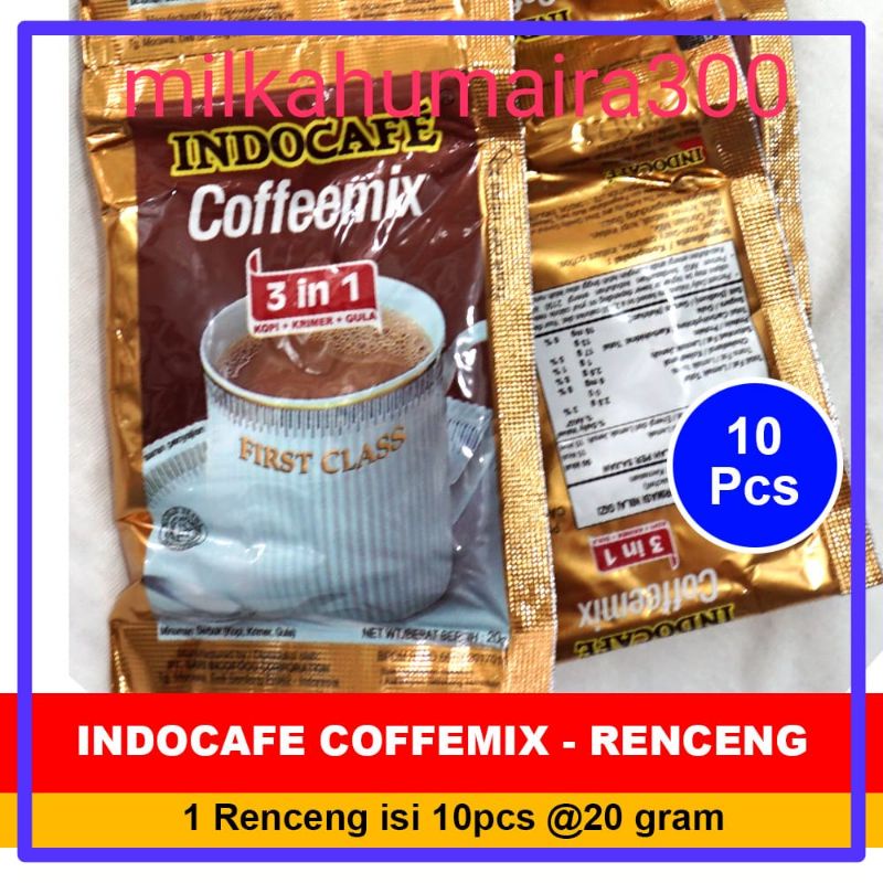 

INDOCAFE COFFEMIX 3 IN1 RENCENG ISI 10 PCS