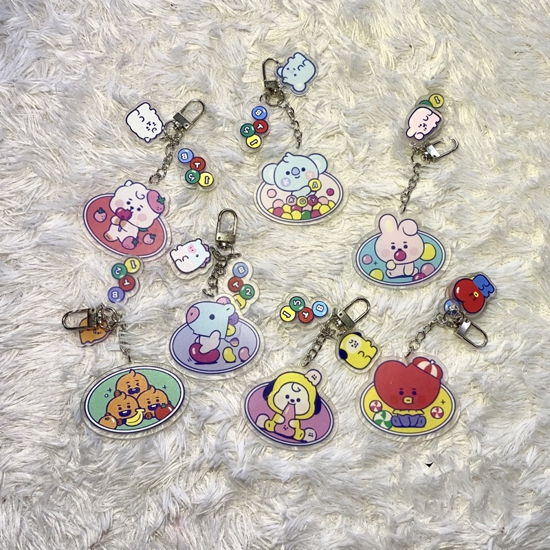 BT21 BABY KEYCHAIN PART 2 RJ KOYA MANG SHOOKY CHIMMY TATA COOKY