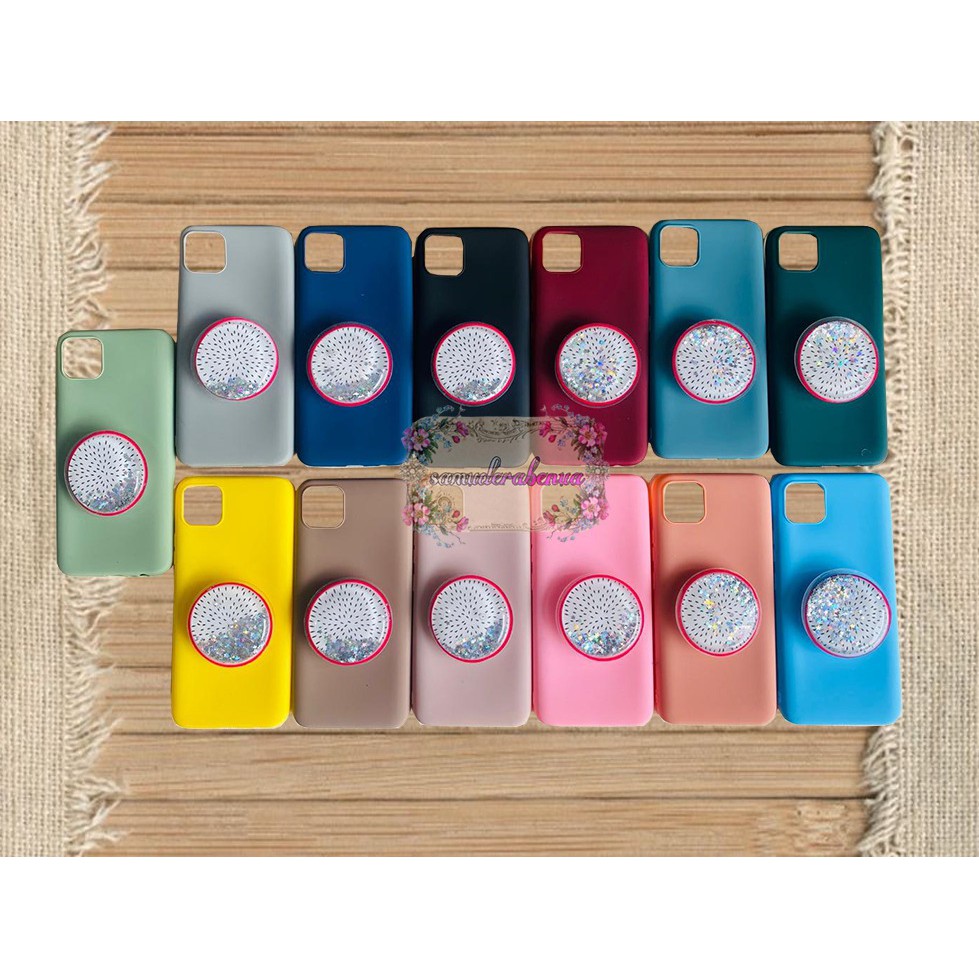 softcase popsocket glitter candy Oppo A3s A1k A5 A9 2020 A7 F9 A5s A31 A52 A92 A37 A53 A83 F1s SB155