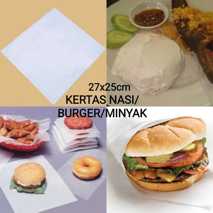 

Kertas Nasi KFC Isi 100 Lembar Kertas Minyak Kertas Bungkus Makanan Burger LTP-700