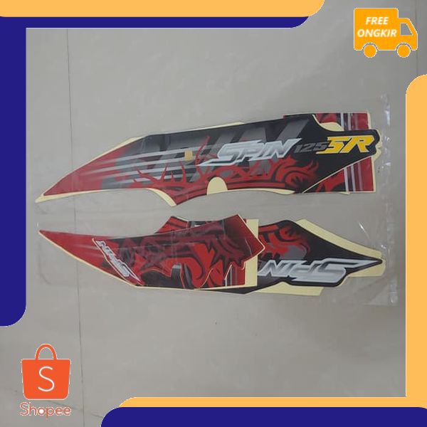 Stiker Bodi & Lis Body & Striping Spin Sr 2010 Merah