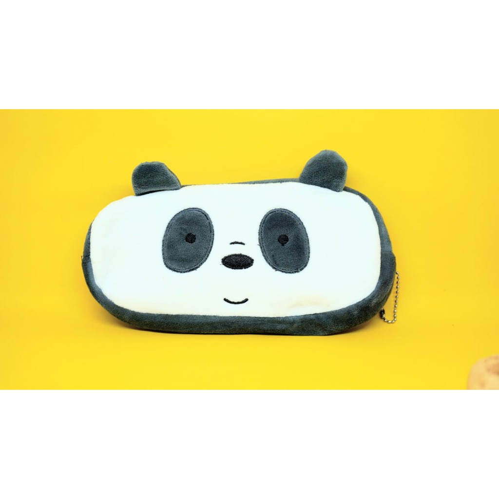 KOTAK PENSIL WBB 1 SET TEMPAT PENSIL KAIN WE BARE BEAR GRIZZLY ICE BEAR PANDA GROSIR IMPORT TERMURAH