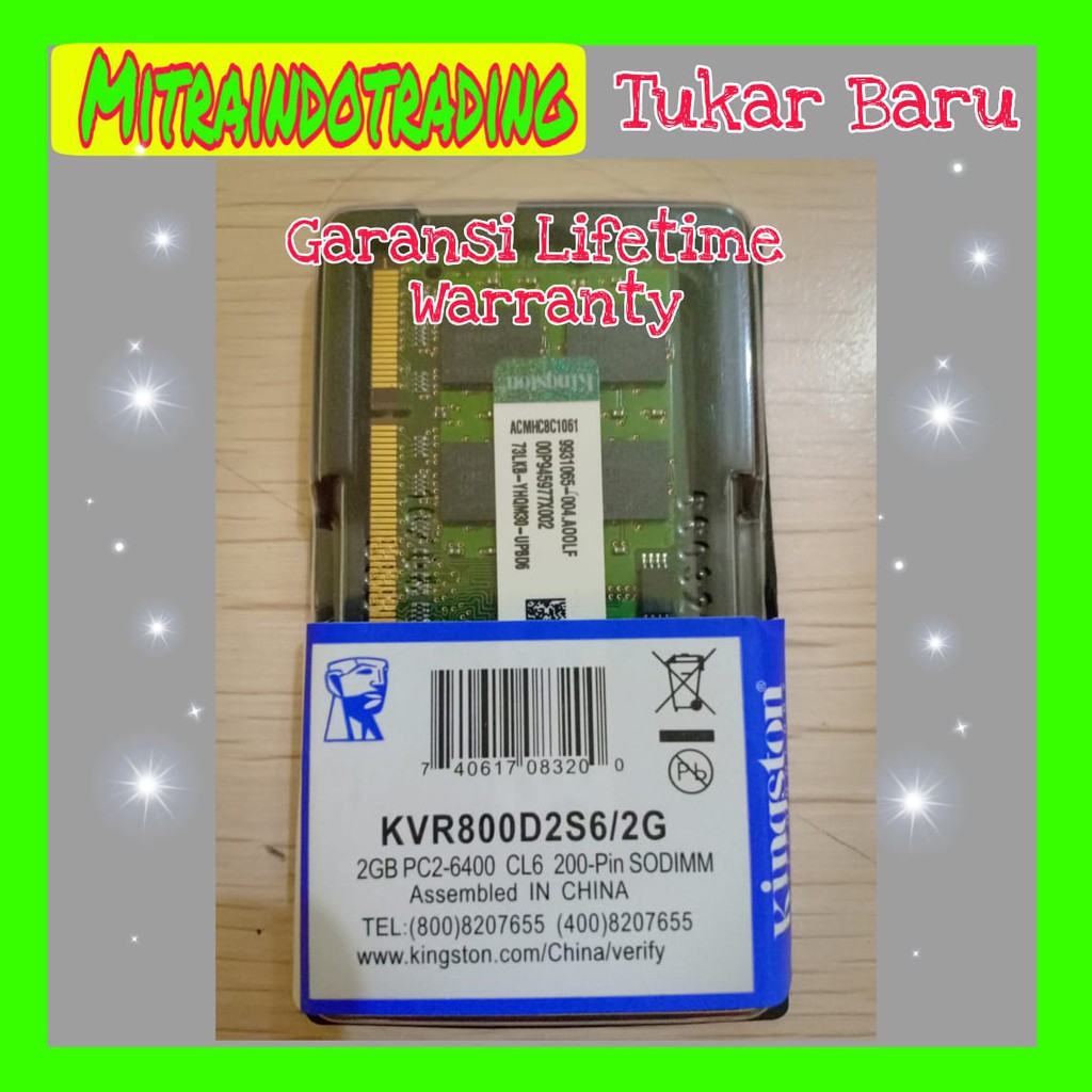 RAM KINGSTON SODIMM DDR2 2GB PC6400