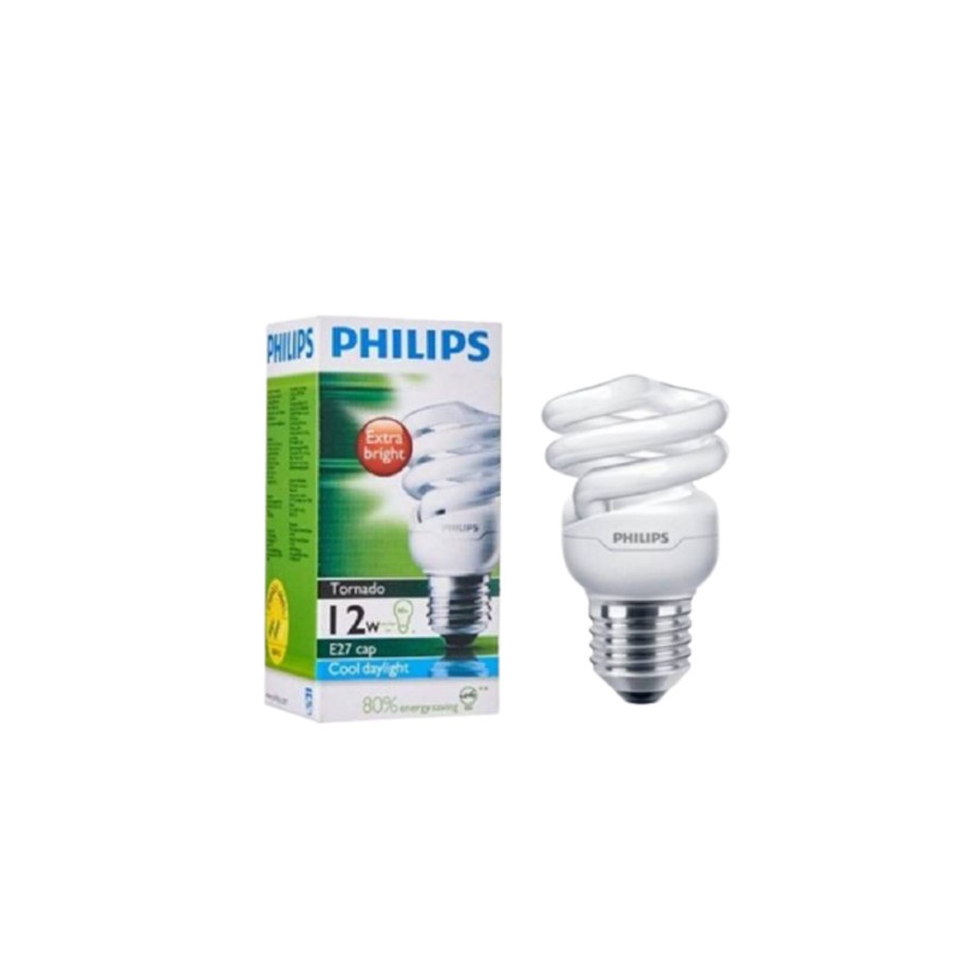 LAMPU PHILIPS TORNADO 12 WATT PUTIH LAMPU PHILIPS 12 WATT LAMPU SPIRAL