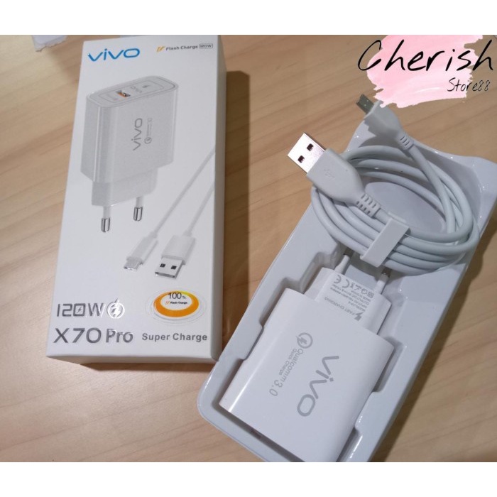 CHARGER VIVO X70 PRO TRAVEL CHARGE HANDPHONE FAST CHARGING CASAN HP