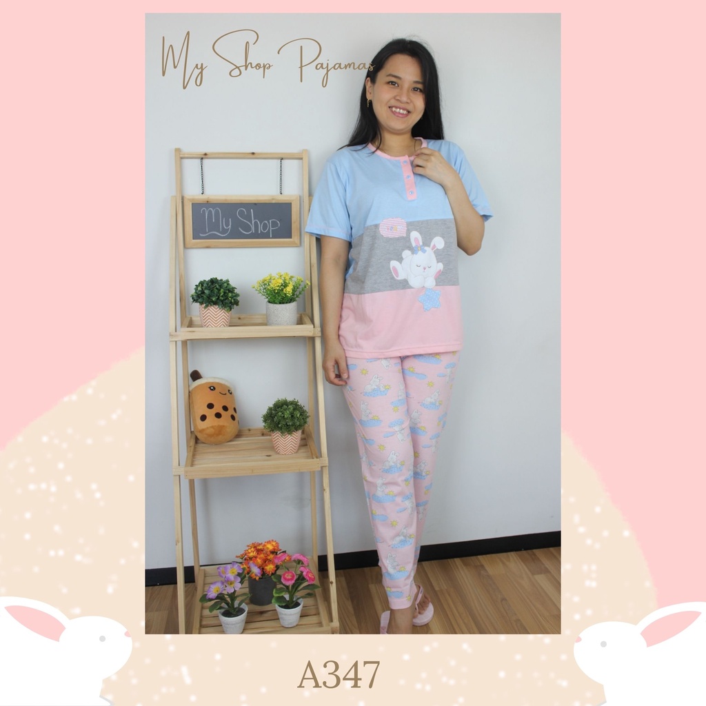 BAJUTIDUR PIYAMA BIGSIZE ALL SIZE JUMBO XL 2L TANGAN LENGAN PENDEK CELANA PANJANG ANNE CLAIRE BABYDOLL SETELAN WANITA DEWASA SLEEPWEAR PAJAMAS CP CPBIG-1