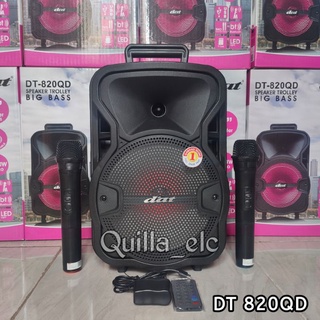 Speaker Portable 8 inch DAT DT 820QD Free 2 Mic Wireless