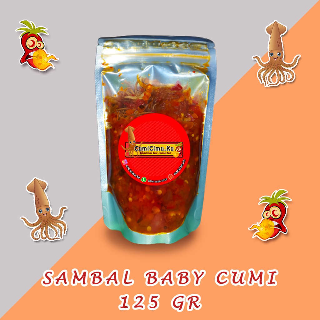 

(PROMO TERMURAH) SAMBEL BABY CUMI MERCON 125 GR BABY CUMI UTUH BUKAN POTONGAN