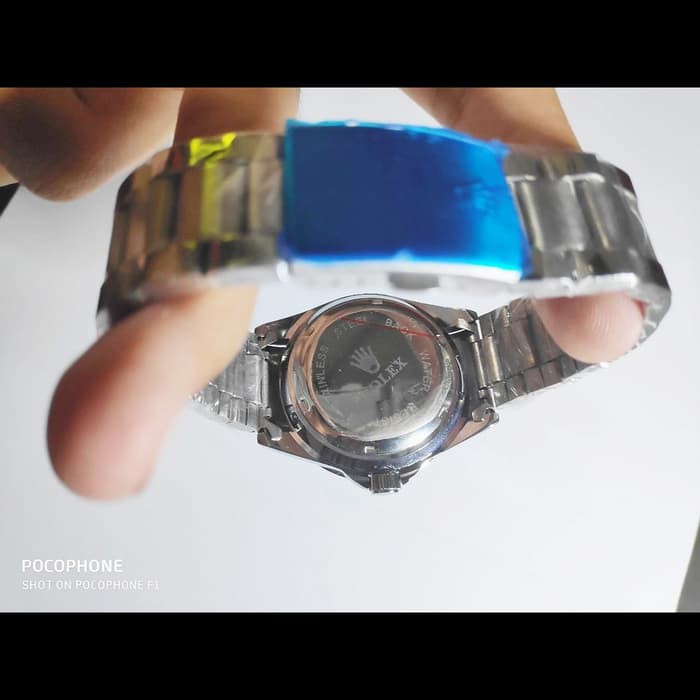 Jam Tangan Rolex Automatic Pria Water Resist Ringan - Silver