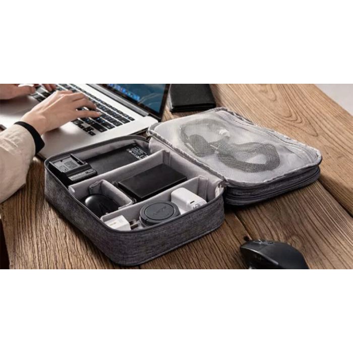 PANACHE Waterproof Double Layer Cable Digital USB Charger Travel Bag