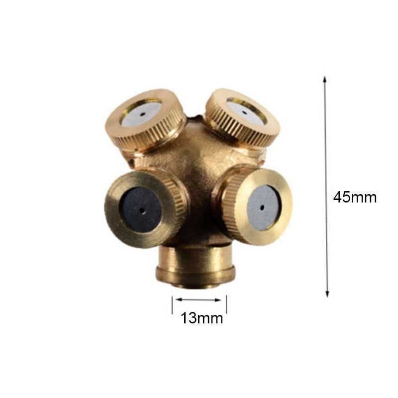 WHISM Sprinkler Spray Nozzle Air Irigasi Taman Copper 4 Holes - WCIC