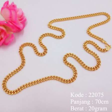 [BAYAR DITEMPAT] Kalung Rantai Panjang 70cm Kalung Hijab Lapis Emas Lucky xuping