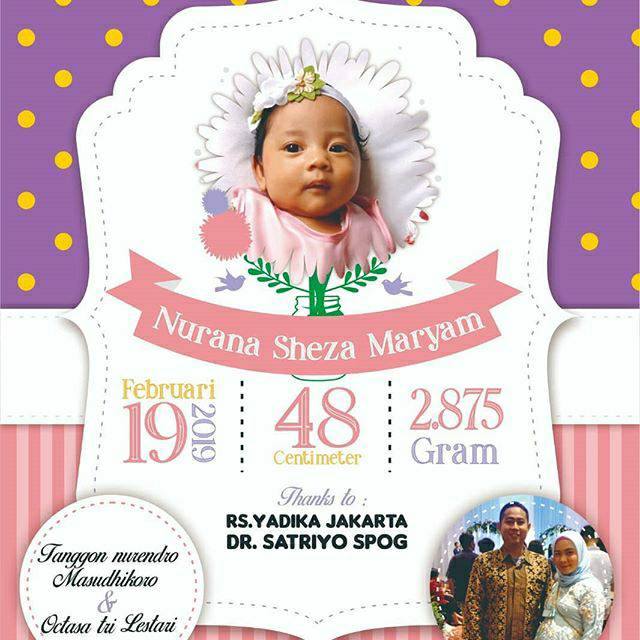 SOFTCOPY/SOFT FILE  BIODATA KELAHIRAN BAYI KADO LAHIRAN BIO BABY