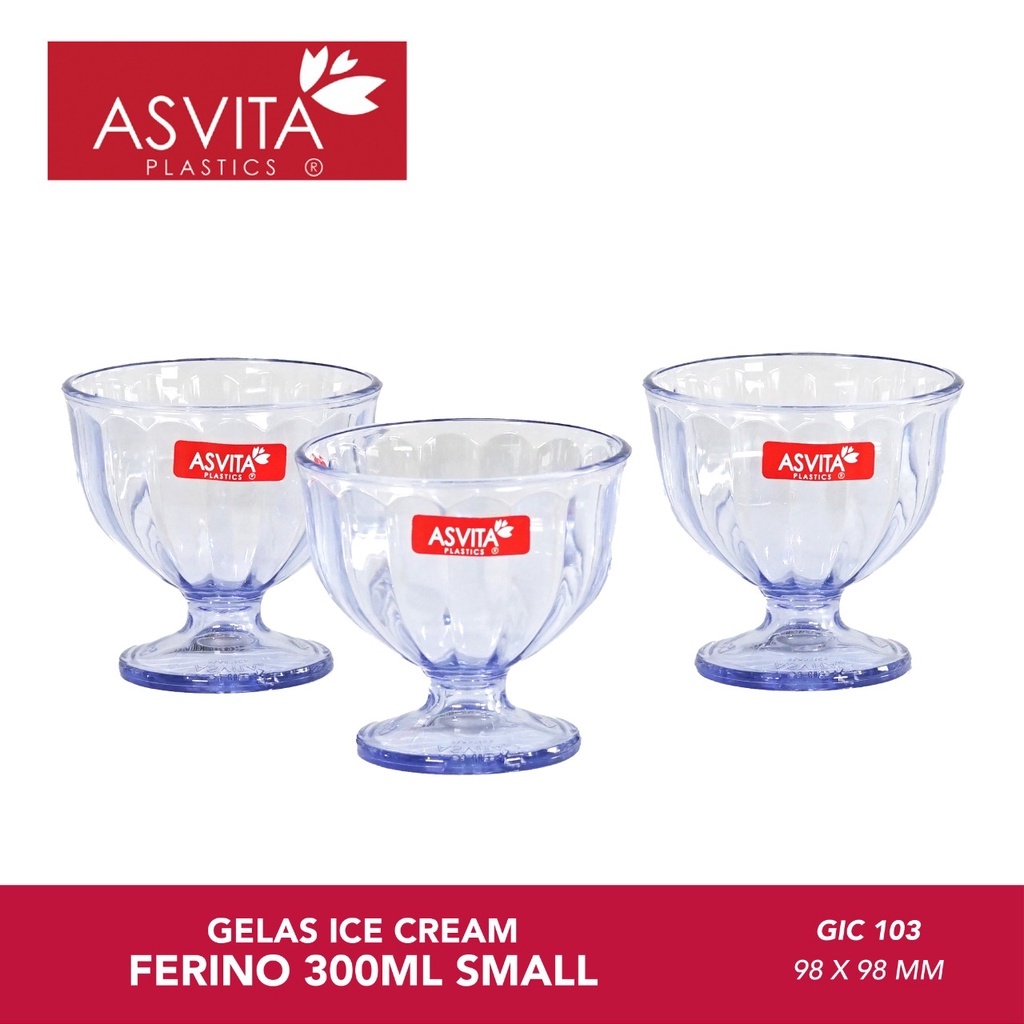 ASVITA Gelas Es Krim 300ml | Cangkir Ice Cream Plastik | Cup