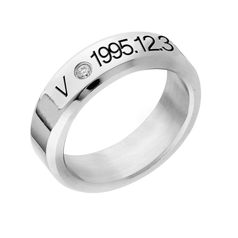 [Bayar Di Tempat]Cincin KPOP Bangtan Boys BTS SUGA BTS Bahan Stainless Steel