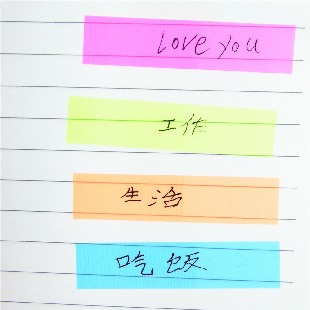 Lanfy Sticky Note Penanda Halaman Indeks Warna Fluorescent Untuk Kantor / Sekolah