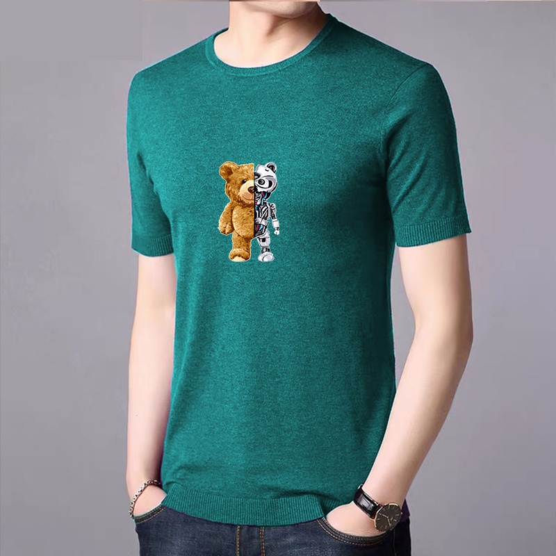 Lilipop Kaos Pria Ted Bear Robot Baju Distro Basic Tshirt Kasual