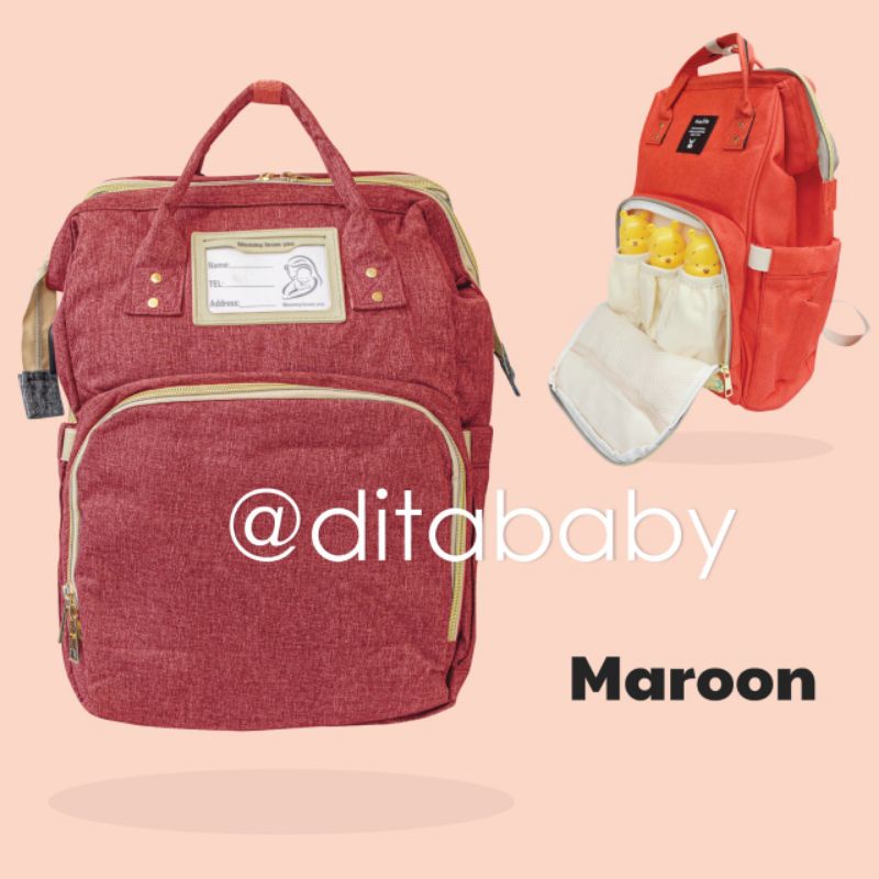 diaper bag Upgrade TAS RANSEL DIAPERS Tas Kasur Bayi Diaper Bag Box Multifungsi CANVAS ANTI AIR