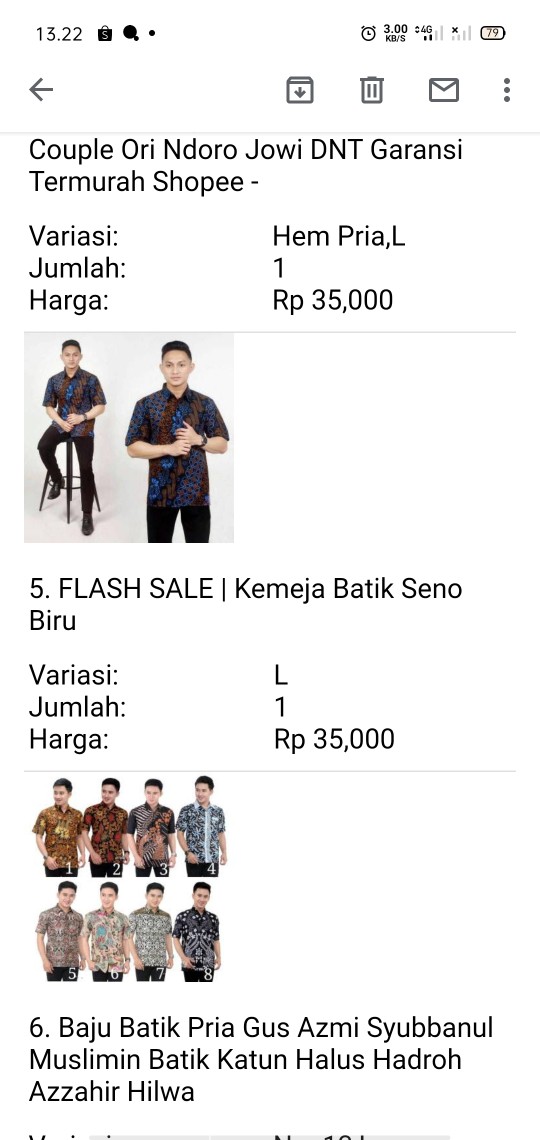 Flash Sale | Kemeja Batik Seno Biru