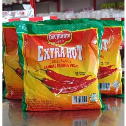 

Saus Del Monte Sachet Extra Hot isi 24 x 9 gr / Delmonte Chili Sauce