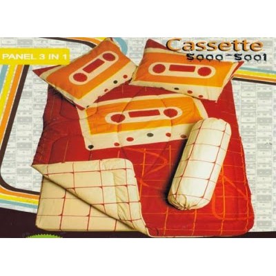 SetBedcover + Sprei 120x200 MY LOVE TEEN motif CASSETTE - 120 SINGLE BC - Minimalis Dewasa