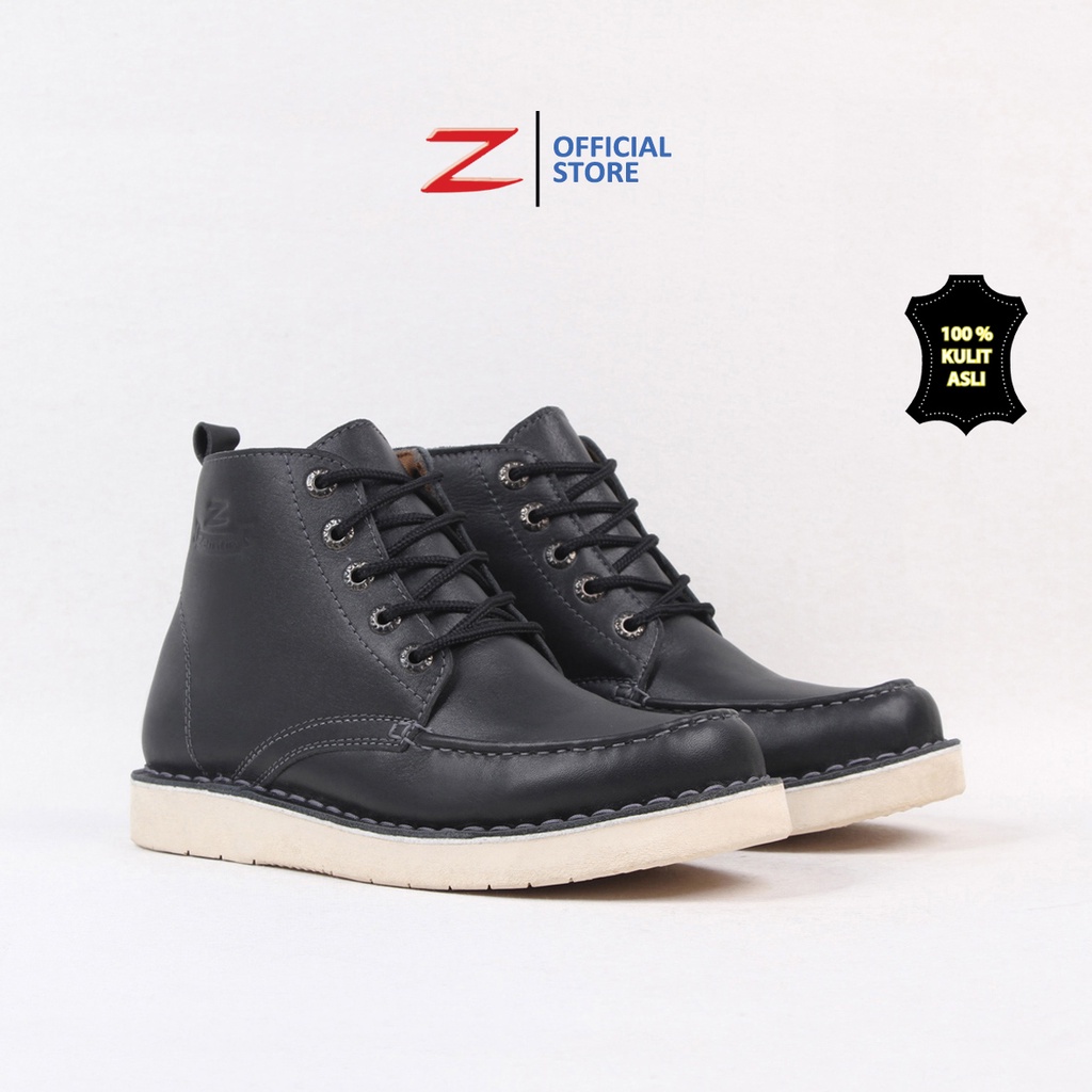 Zeintin - Sepatu Boot Pria Bahan Kulit Sapi Asli Berkualitas Sepatu Boots Kerja Lapangan Pria Boot Touring Pria Bahan Kulit Original Zeintin LA