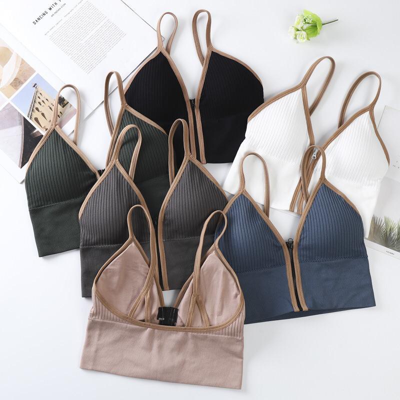 ✅𝐅𝐎𝐈𝐒𝐒® Tank Top Bra Push Up Resleting Pakain Dalam Wanita Seksi Bralette 1113