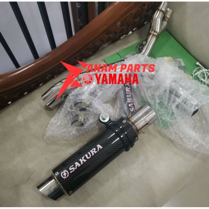 KNALPOT SAKURA CARBON YAMAHA R25 MT25 ORIGINAL AKSESORIS