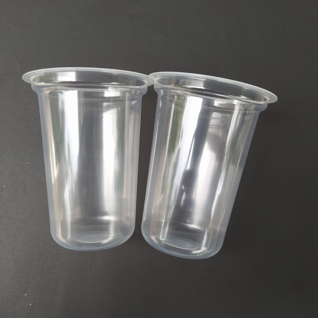 gelas cup plastik pp starindo 14oz oval tebal