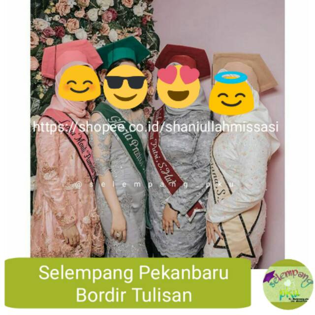 Selempang Bordir Wisuda Topi Toga PKU Pekanbaru Riau