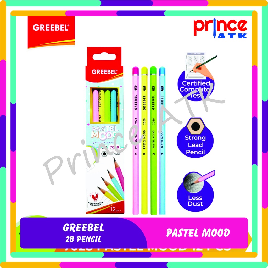 

GREEBEL GRAPHITE PENCIL 2B 7028 PASTEL MOOD