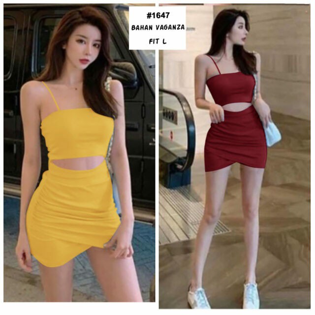 ONE SET ROK KOREA 1647 ST.MYANA | SET WANITA PANGGUNG CANTIK SEXY 2IN1 FASHION | STELAN SETELAN WANI
