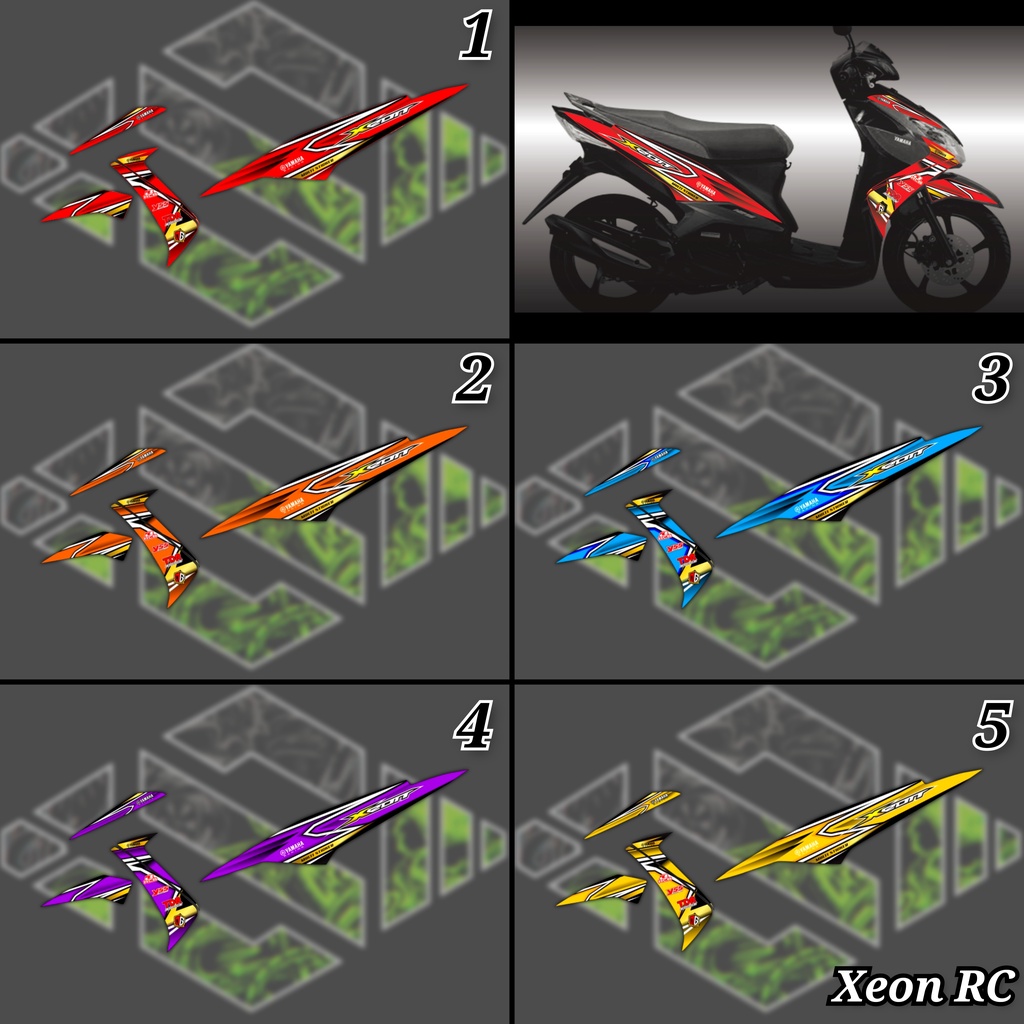 Stiker Motor Striping Variasi Yamaha Xeon RC