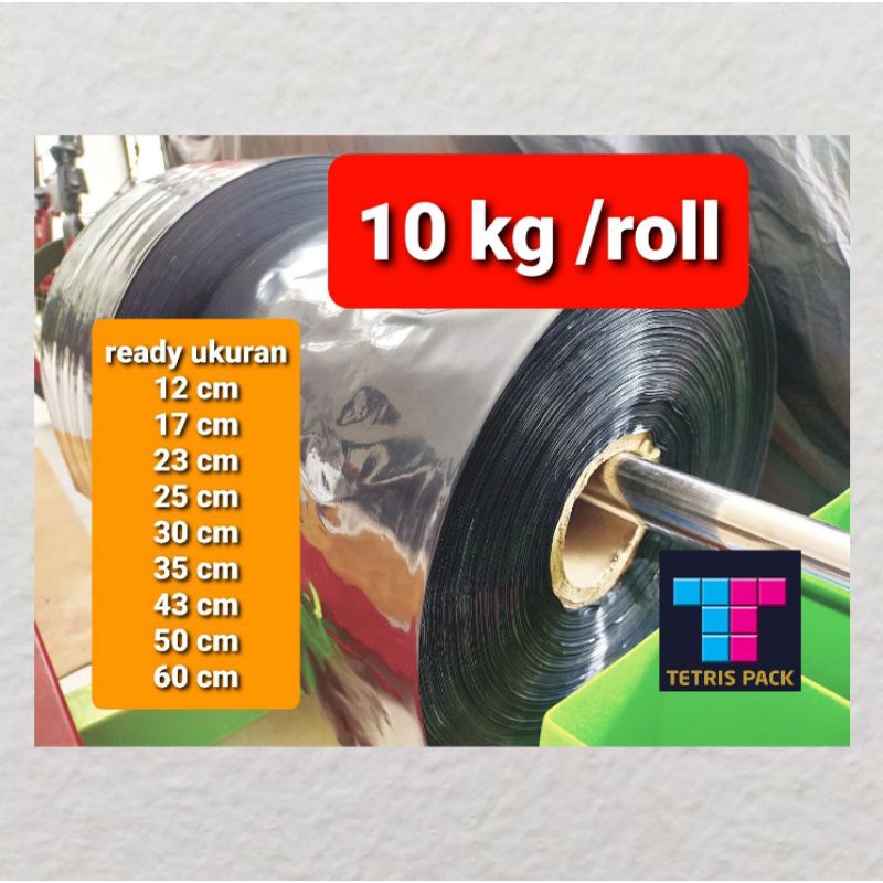 plastik hitam roll besar bahan super. isi 10 kg