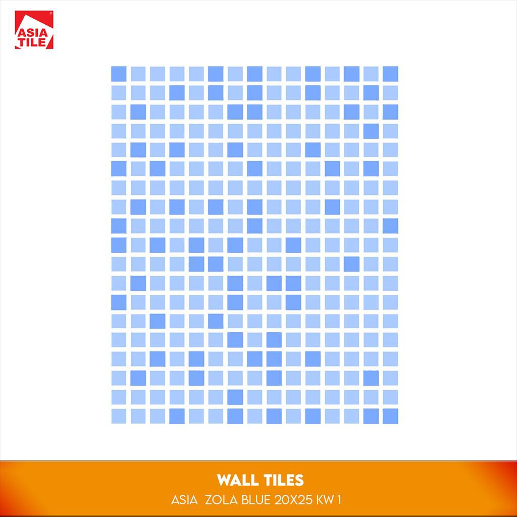 Asia Tile Zola Blue 20X25 KW1  - Keramik Dinding