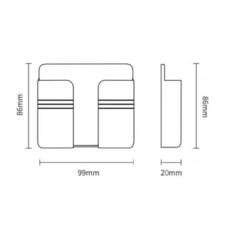 MTE Tempat Cas HP Dinding / Tempat Remote TV Tempel / Holder Cas HP