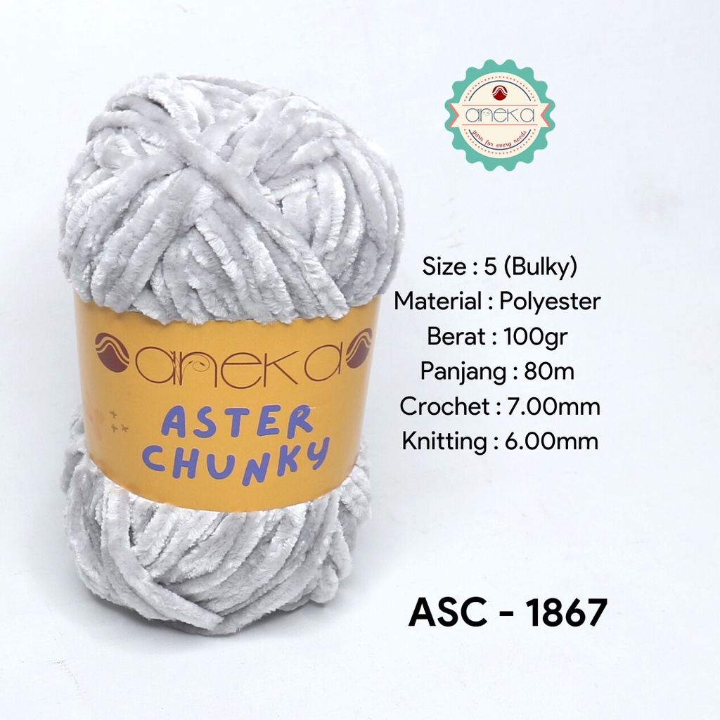 Benang Rajut Bludru Aster CHUNKY / Velvet Knitting Yarn - 1867