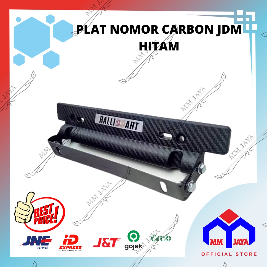 Dudukan Plat Nomor JDM CARBON 3D / Tempat Plat Nomor JDM Carbon Hitam