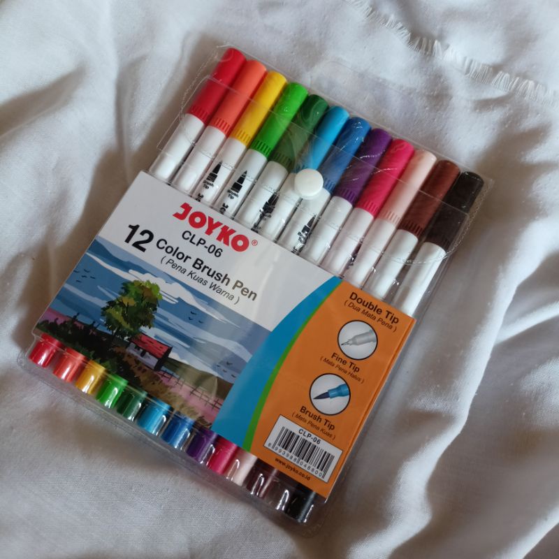 

BRUSH PEN JOYKO 1 SET ISI 12 WARNA MURAH